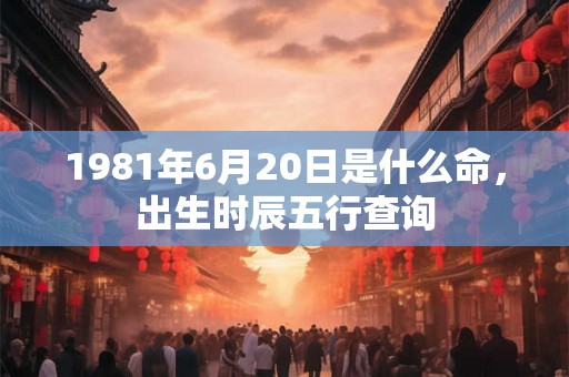 1981年6月20日是什么命，出生时辰五行查询