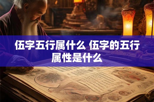 伍字五行属什么 伍字的五行属性是什么 伍字五行属什么 伍字的五行属性是什么