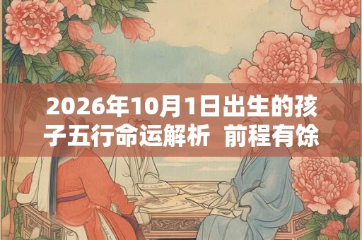 2026年10月1日出生的孩子五行命运解析  前程有馀成功之命
