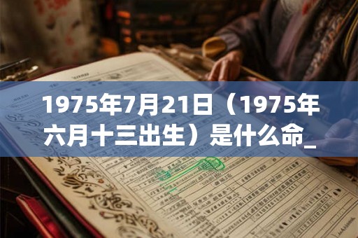 1975年7月21日（1975年六月十三出生）是什么命_命运如何