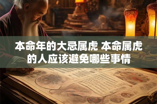 本命年的大忌属虎 本命属虎的人应该避免哪些事情