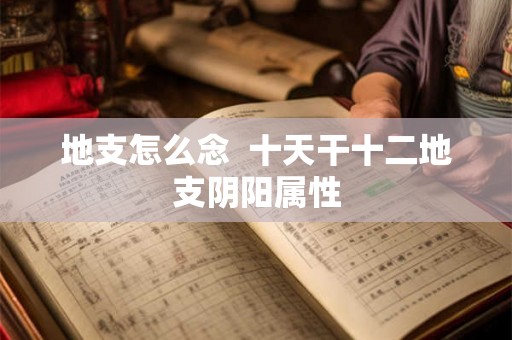 地支怎么念  十天干十二地支阴阳属性