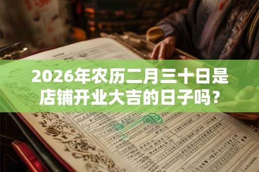 2026年农历二月三十日是店铺开业大吉的日子吗？