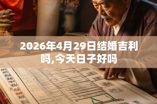 2026年4月29日结婚吉利吗,今天日子好吗