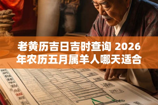 老黄历吉日吉时查询 2026年农历五月属羊人哪天适合结婚