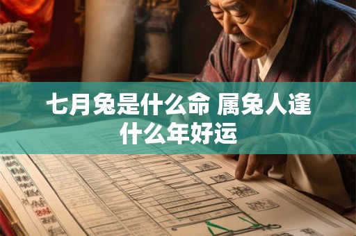 七月兔是什么命 属兔人逢什么年好运