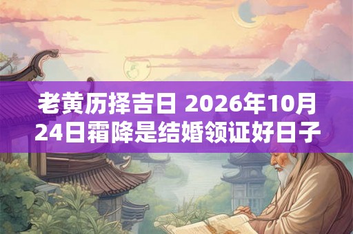 老黄历择吉日 2026年10月24日霜降是结婚领证好日子吗