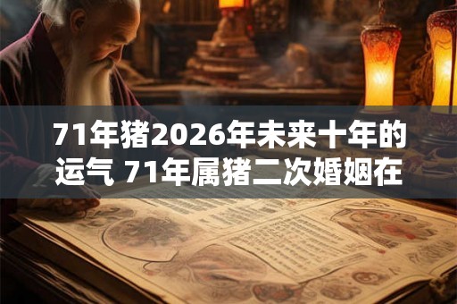 71年猪2026年未来十年的运气 71年属猪二次婚姻在几岁