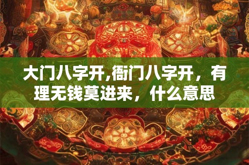 大门八字开,衙门八字开,有理无钱莫进来,什么意思 大门八字开,衙门八字开,有理无钱莫进来,什么意思