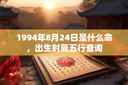 1994年8月24日是什么命，出生时辰五行查询