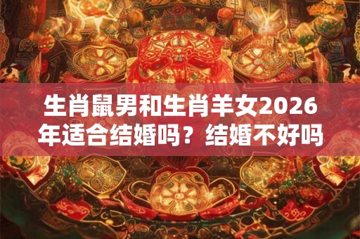 生肖鼠男和生肖羊女2026年适合结婚吗？结婚不好吗？