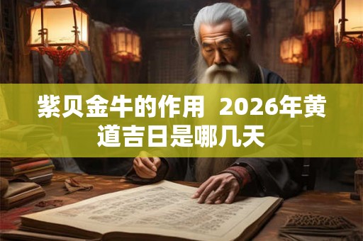紫贝金牛的作用 2026年黄道吉日是哪几天 紫贝金牛的作用 2026年黄道吉日是哪几天