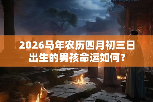 2026马年农历四月初三日出生的男孩命运如何? 2026马年农历四月初三日出生的男孩命运如何?