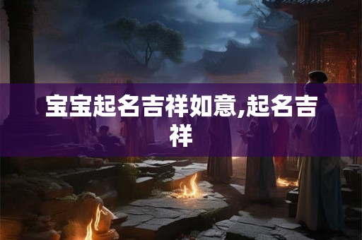 宝宝起名吉祥如意,起名吉祥