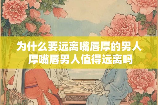 为什么要远离嘴唇厚的男人 厚嘴唇男人值得远离吗