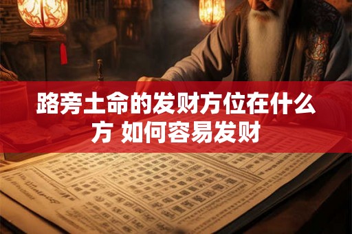 路旁土命的发财方位在什么方 如何容易发财