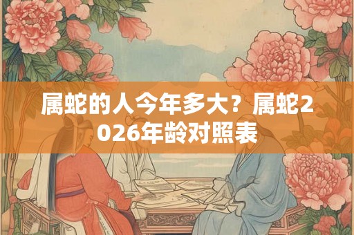 属蛇的人今年多大？属蛇2026年龄对照表