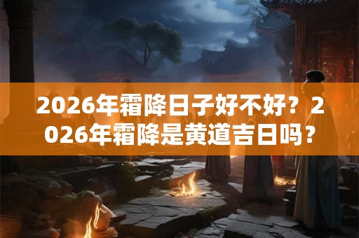 2026年霜降日子好不好？2026年霜降是黄道吉日吗？