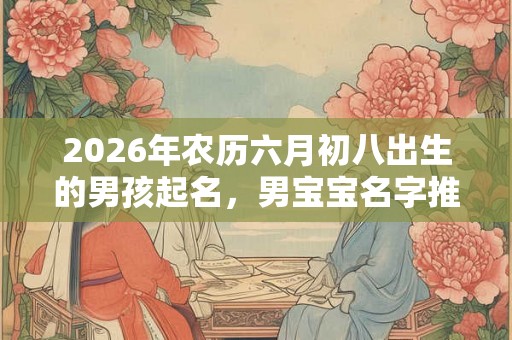 2026年农历六月初八出生的男孩起名，男宝宝名字推荐