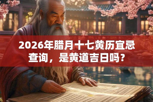 2026年腊月十七黄历宜忌查询,是黄道吉日吗? 2026年腊月十七黄历宜忌查询,是黄道吉日吗?