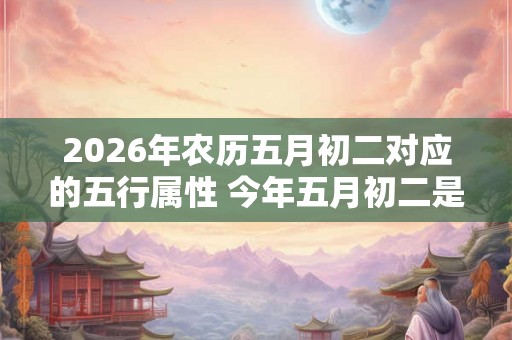 2026年农历五月初二对应的五行属性 今年五月初二是几月几号