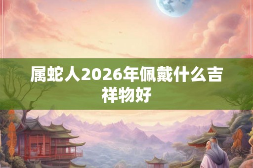 属蛇人2026年佩戴什么吉祥物好