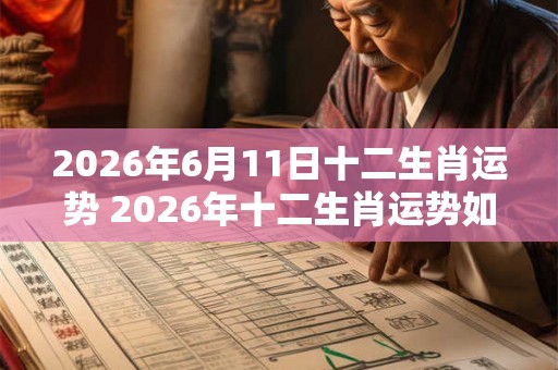 2026年6月11日十二生肖运势 2026年十二生肖运势如何 2026年6月11日十二生肖运势 2026年十二生肖运势如何