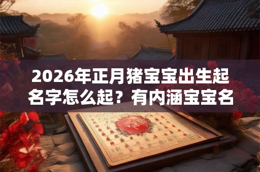 2026年正月猪宝宝出生起名字怎么起？有内涵宝宝名字推荐！