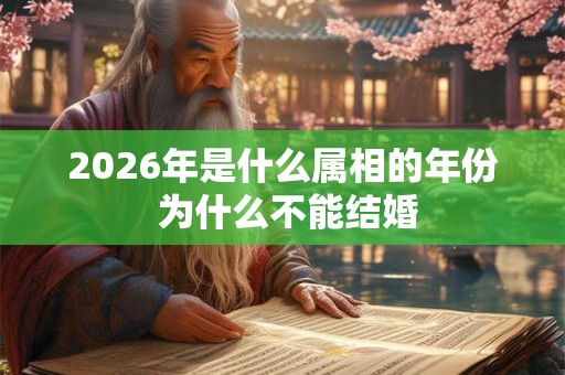 2026年是什么属相的年份 为什么不能结婚