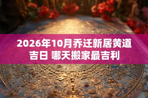 2026年10月乔迁新居黄道吉日 哪天搬家最吉利
