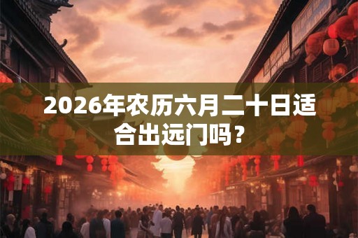 2026年农历六月二十日适合出远门吗？