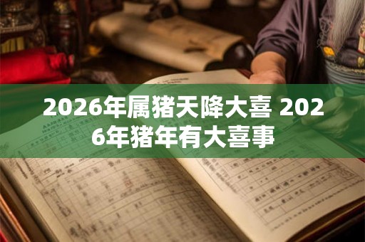 2026年属猪天降大喜 2026年猪年有大喜事