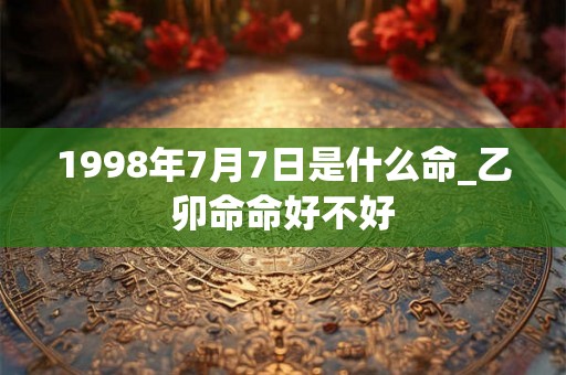 1998年7月7日是什么命_乙卯命命好不好