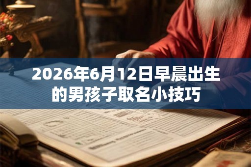 2026年6月12日早晨出生的男孩子取名小技巧