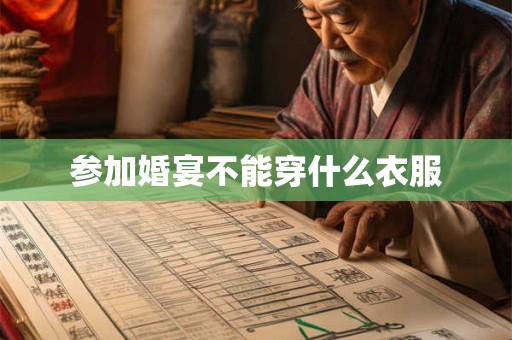 参加婚宴不能穿什么衣服
