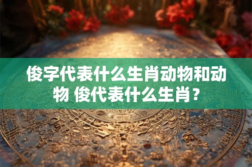 俊字代表什么生肖动物和动物 俊代表什么生肖？