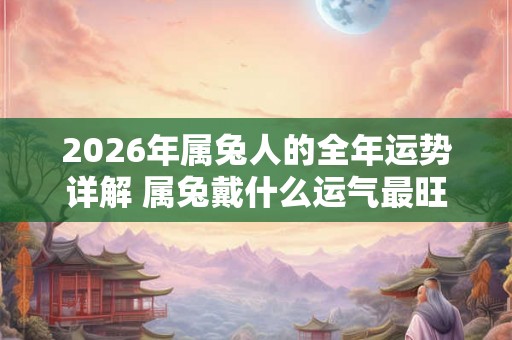 2026年属兔人的全年运势详解 属兔戴什么运气最旺 2026年属兔人的全年运势详解 属兔戴什么运气最旺