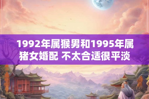 1992年属猴男和1995年属猪女婚配 不太合适很平淡