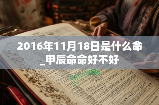 2016年11月18日是什么命_甲辰命命好不好