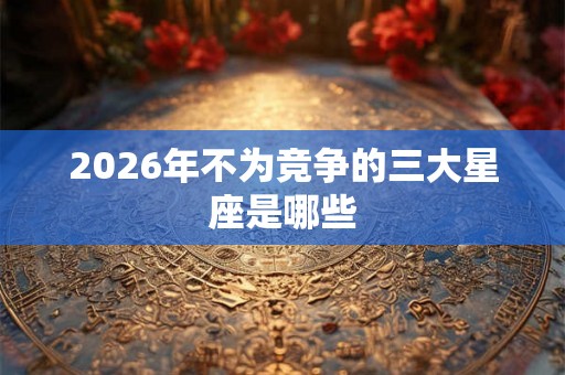 2026年不为竞争的三大星座是哪些