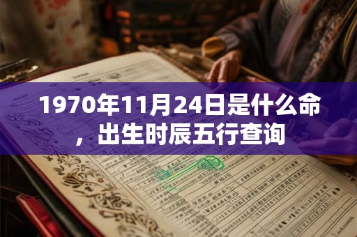 1970年11月24日是什么命，出生时辰五行查询
