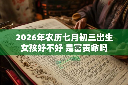 2026年农历七月初三出生女孩好不好 是富贵命吗
