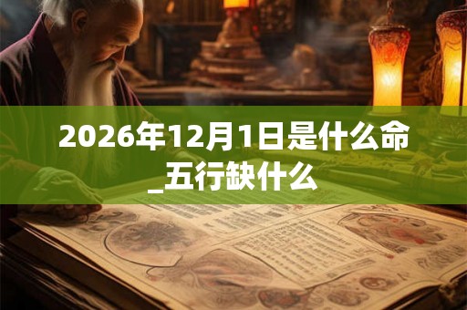 2026年12月1日是什么命_五行缺什么 2026年12月1日是什么命_五行缺什么