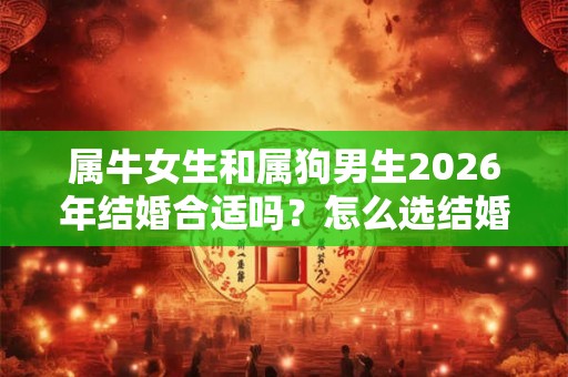 属牛女生和属狗男生2026年结婚合适吗？怎么选结婚日子？