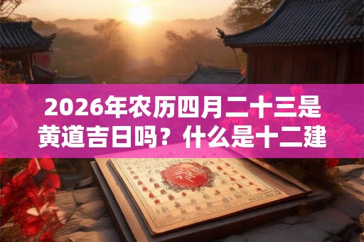 2026年农历四月二十三是黄道吉日吗？什么是十二建星？