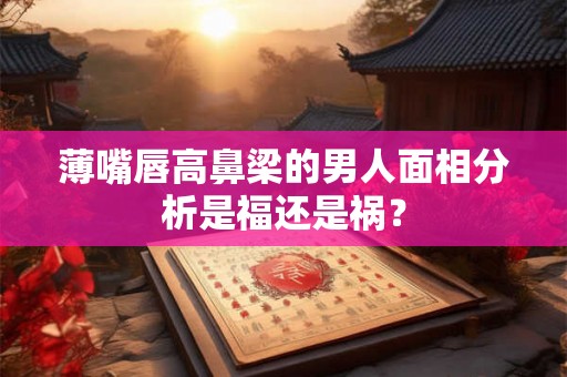 薄嘴唇高鼻梁的男人面相分析是福还是祸？