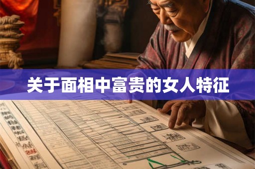 关于面相中富贵的女人特征 关于面相中富贵的女人特征