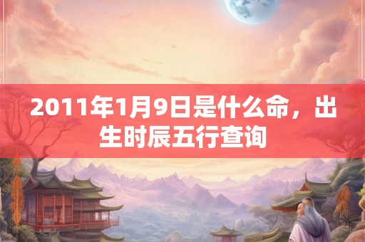 2011年1月9日是什么命，出生时辰五行查询