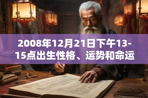 2008年12月21日下午13-15点出生性格、运势和命运