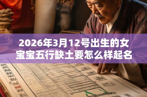 2026年3月12号出生的女宝宝五行缺土要怎么样起名字